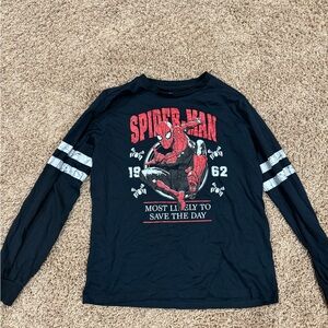 Spider-Man Black Long Sleeve Shirt